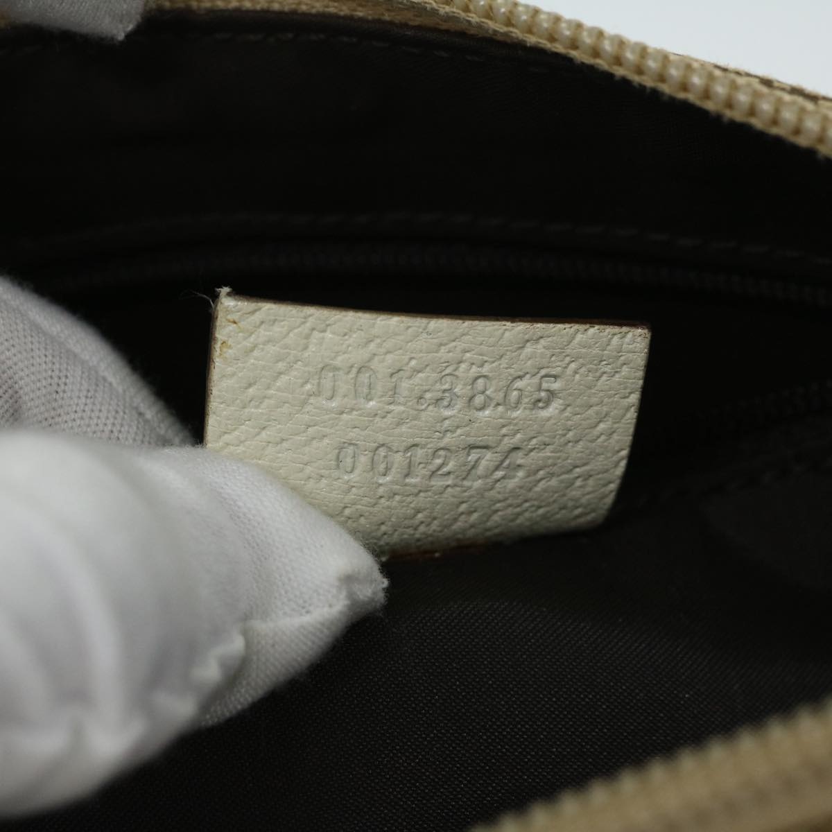 GUCCI Bamboo Hand Bag Canvas Beige 001 001 - 12