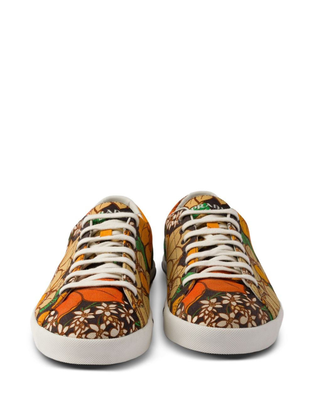 floral-print canvas sneakers - 4