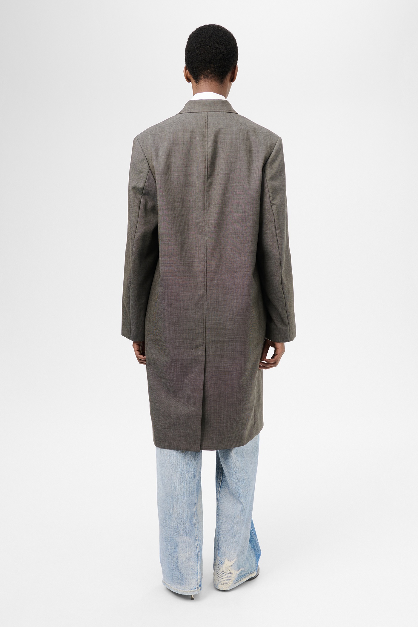 Order Coat Grey Atom Check Wool - 5