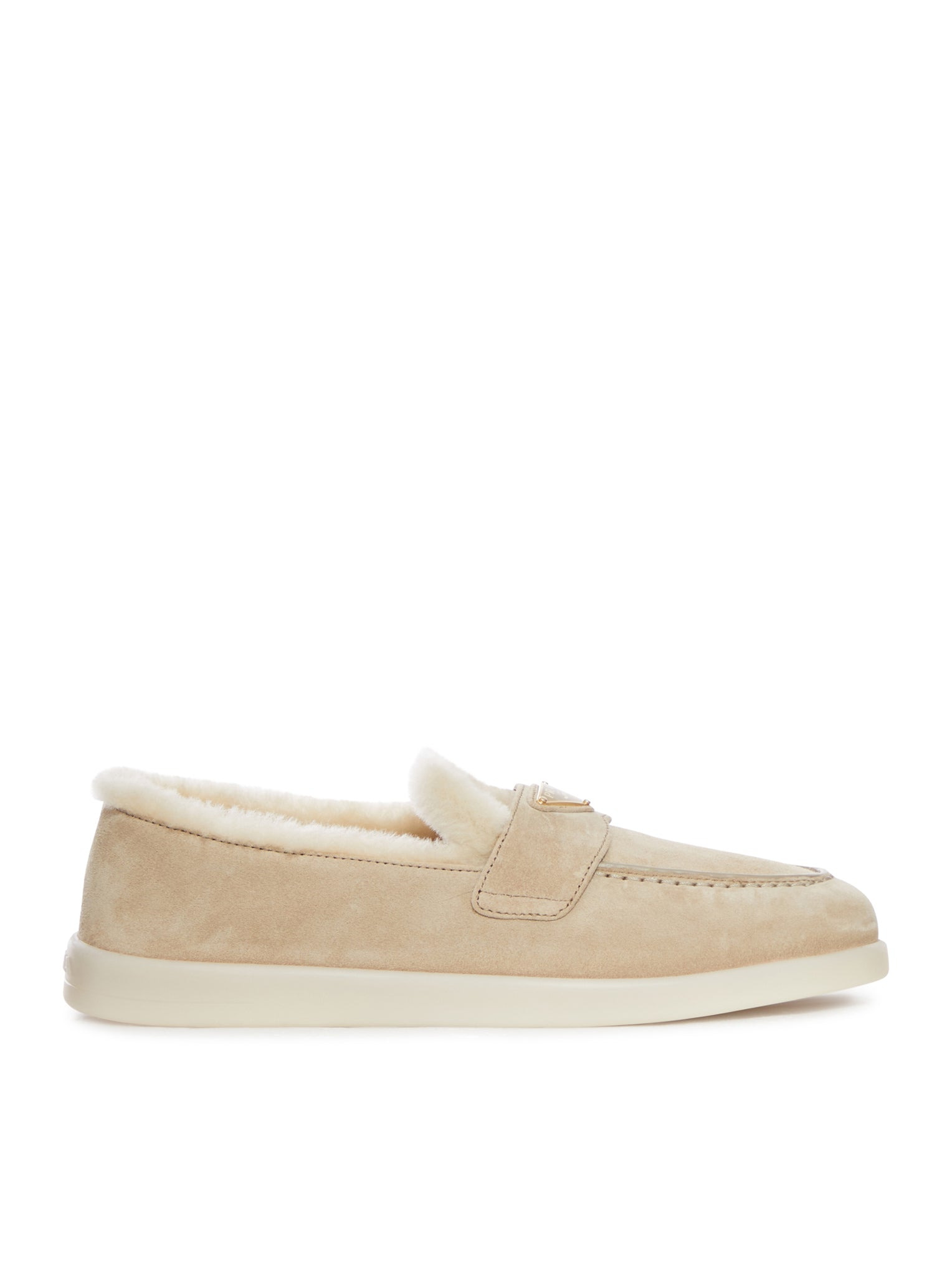 SUEDE AND SHEEPSKIN LOAFERS - 1