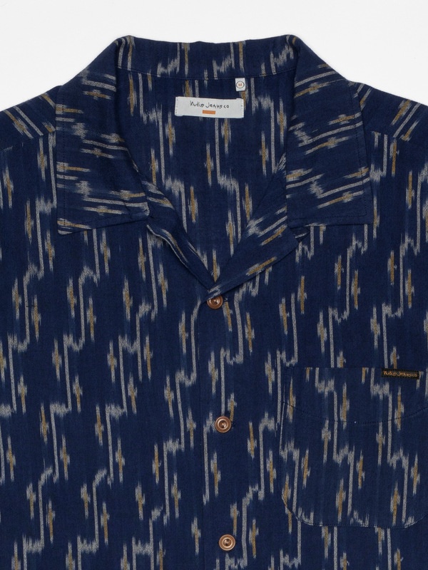 Arvid Ikat Shirt Blueberry - 3