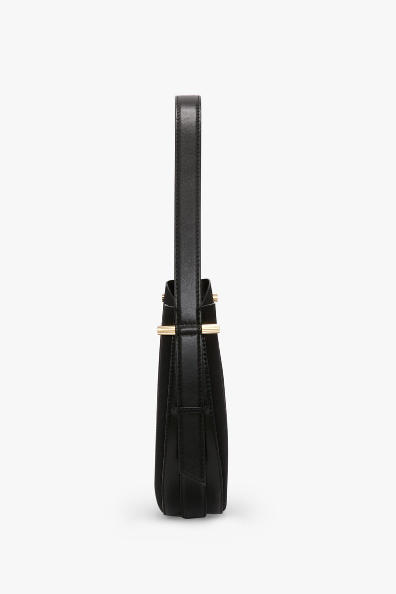 Victoria Beckham Medium Dia Hobo Bag In Black Canvas With Black Leather outlook