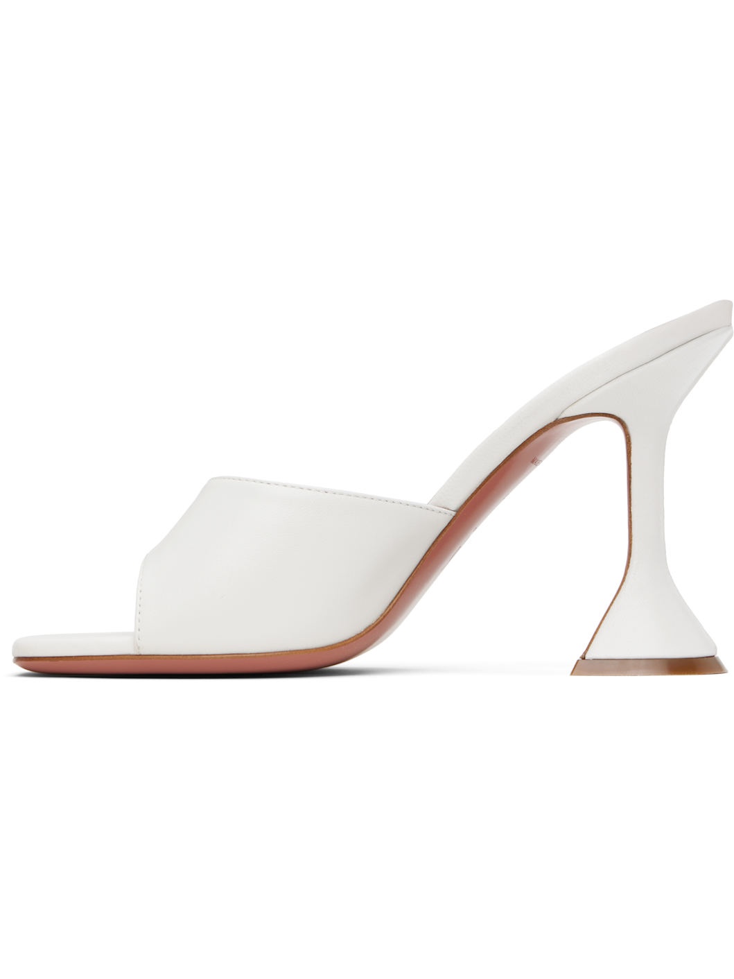 White Lupita Slipper Heeled Sandals - 3