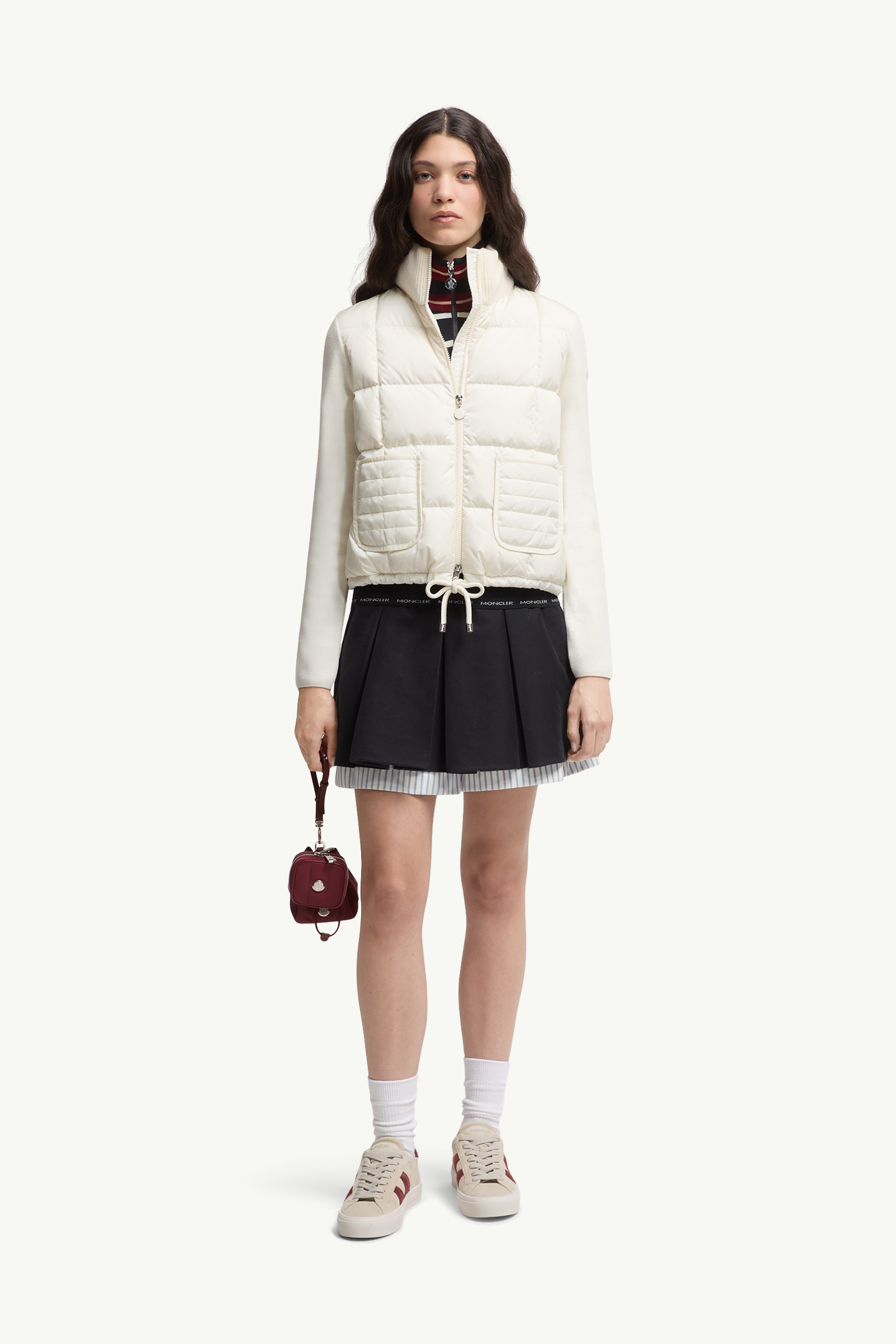 Square-Quilted Padded Wool Zip-Up Cardigan - 2
