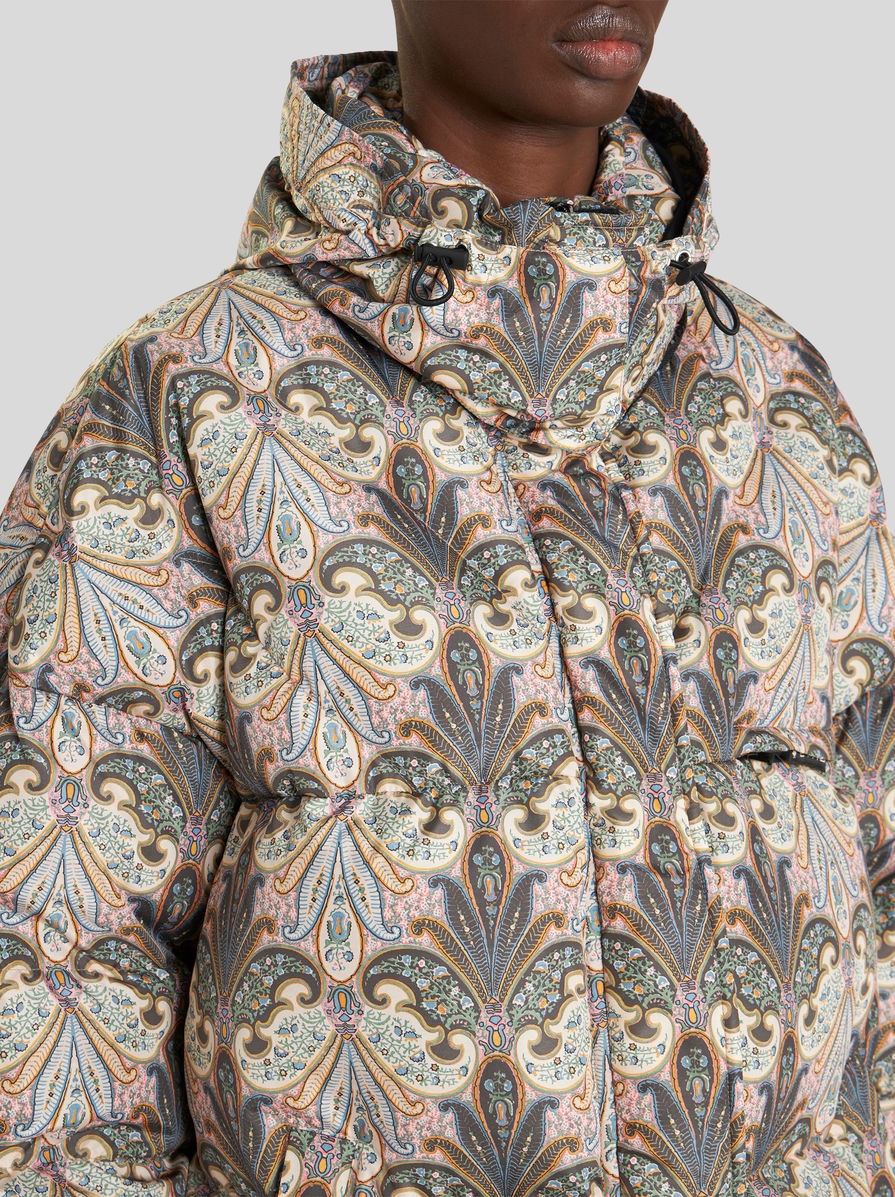 DOWN JACKET WITH PAISLEY MEDALLION PRINT - 2