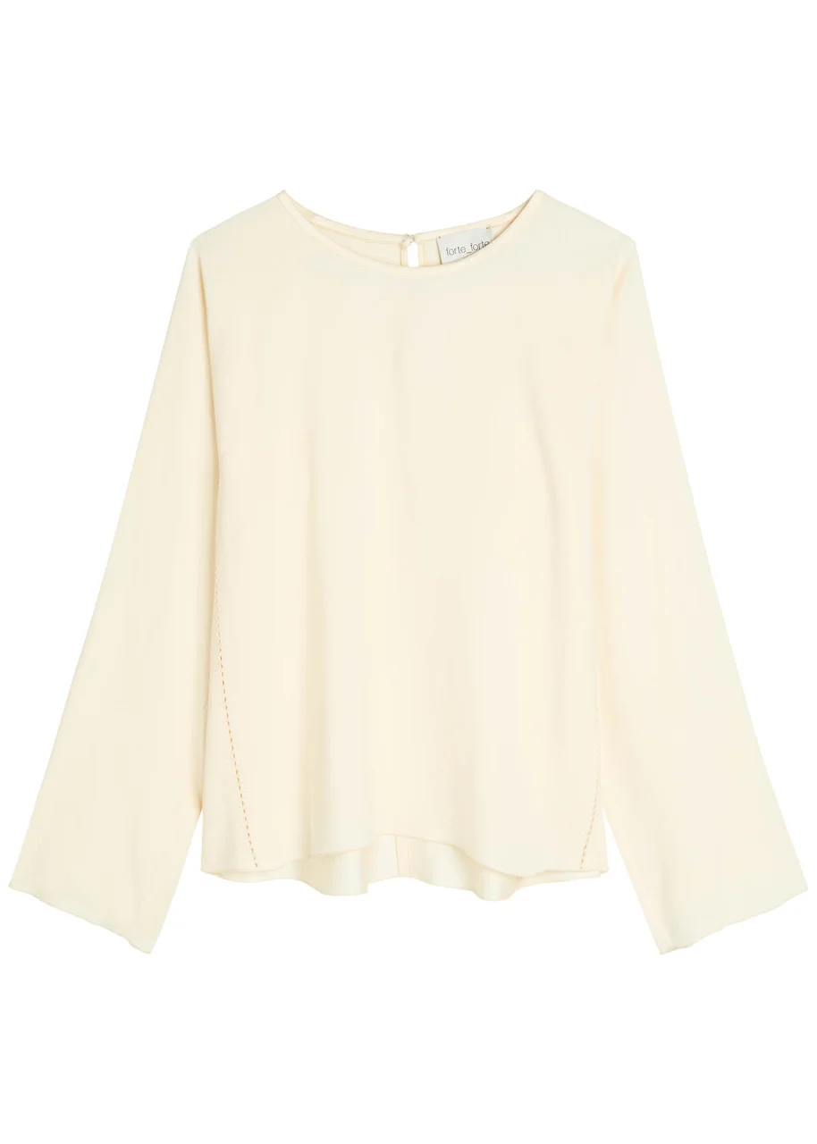 Forte_forte Stitch-effect Crepe top - 1