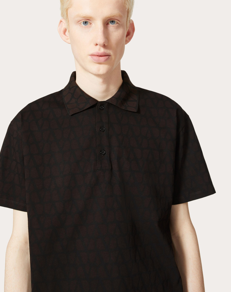 COTTON POLO SHIRT WITH TOILE ICONOGRAPHE PRINT 8