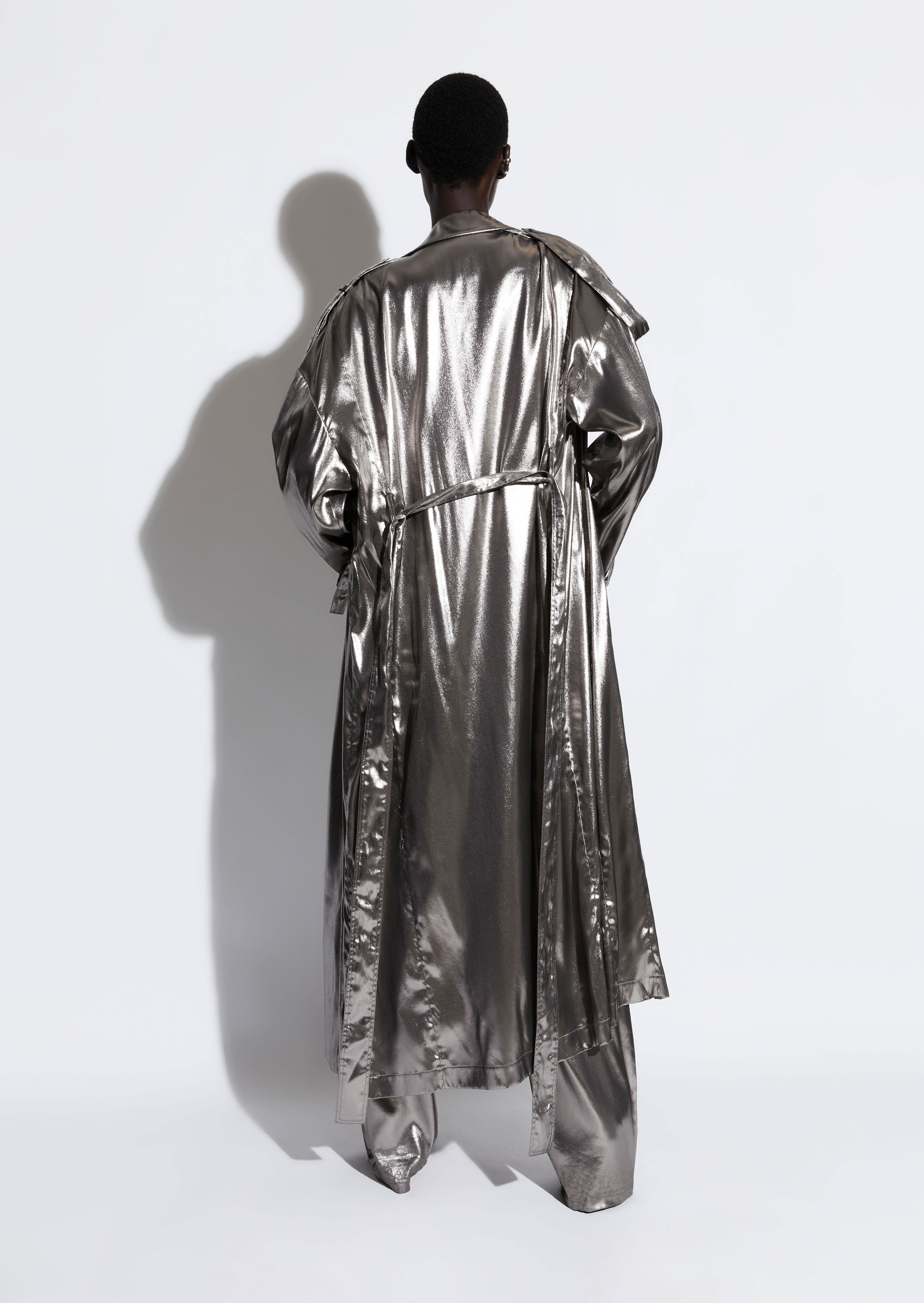Metallic Silk Trench - 3