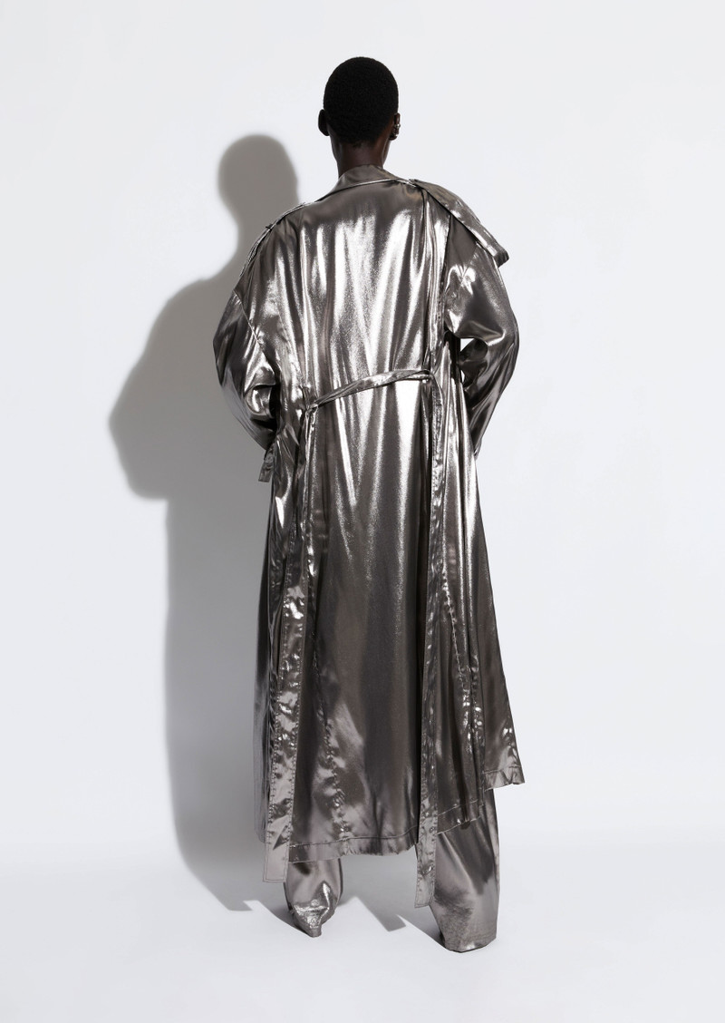 Metallic Silk Trench 3
