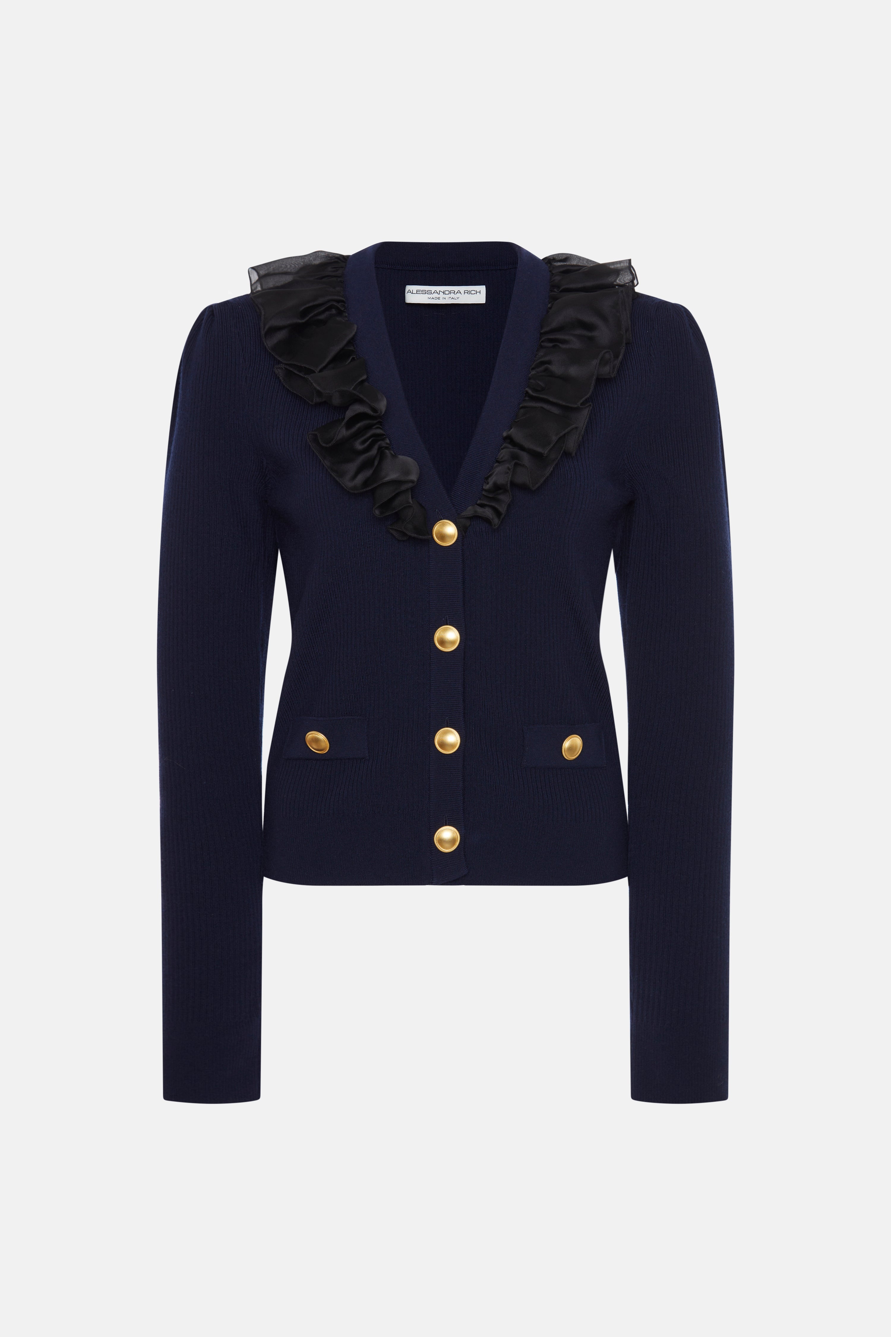 CARDIGAN WITH RUCHES - 1