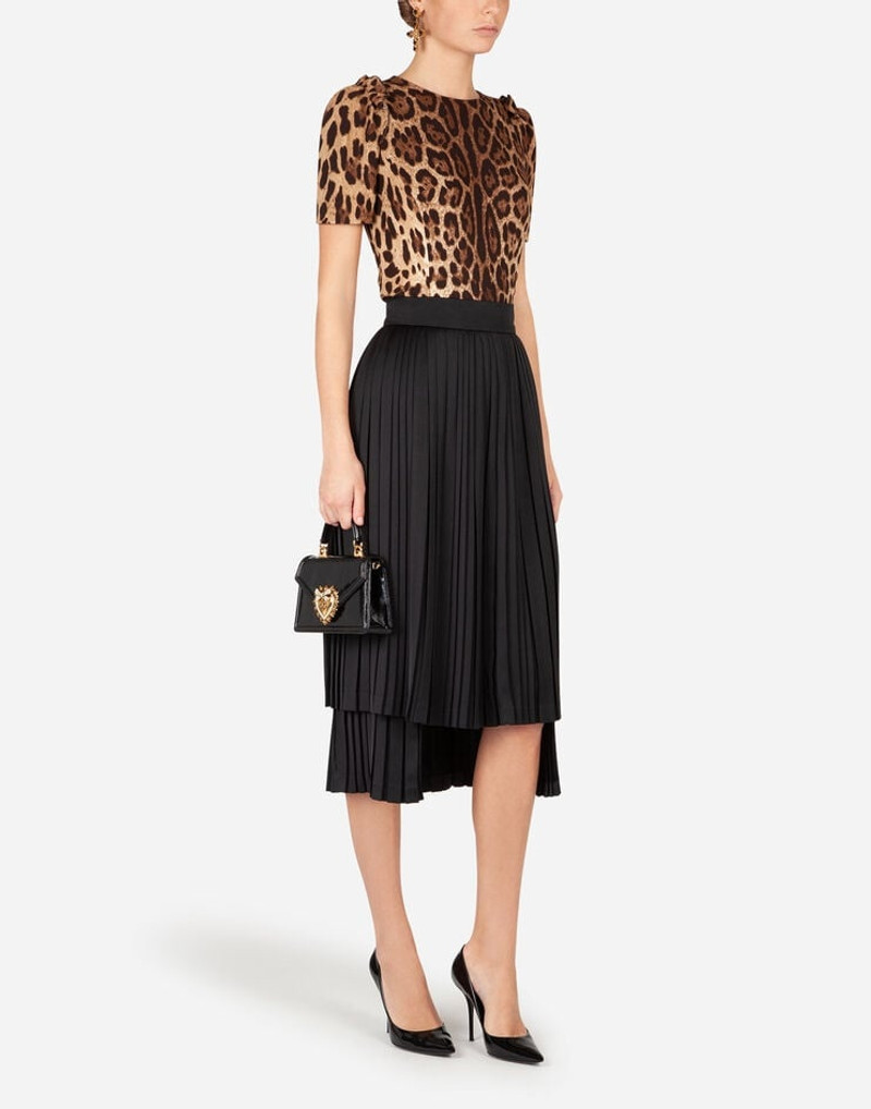 Short-sleeved leopard-print cady top 5