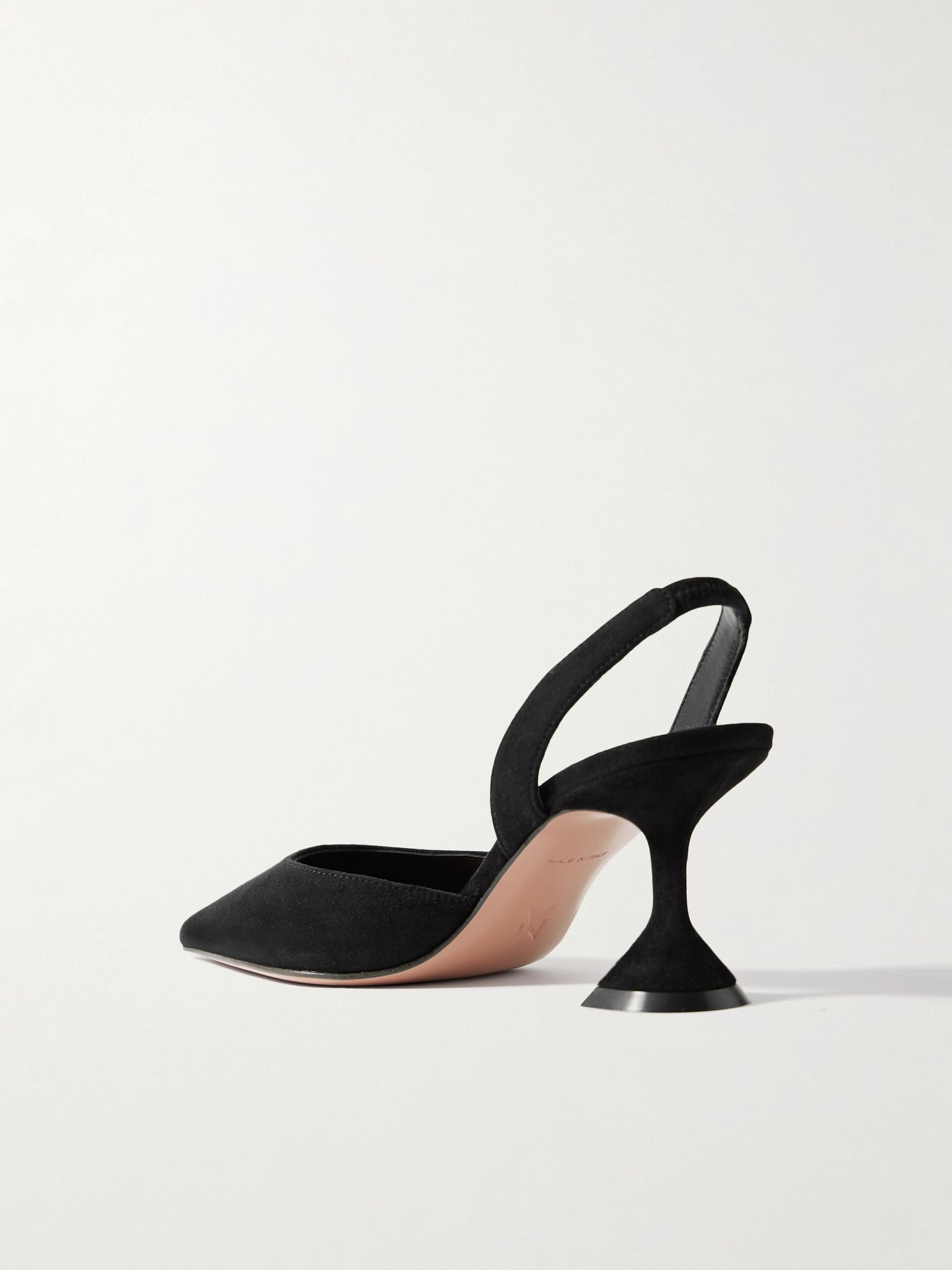 Holli suede slingback pumps Black - 3