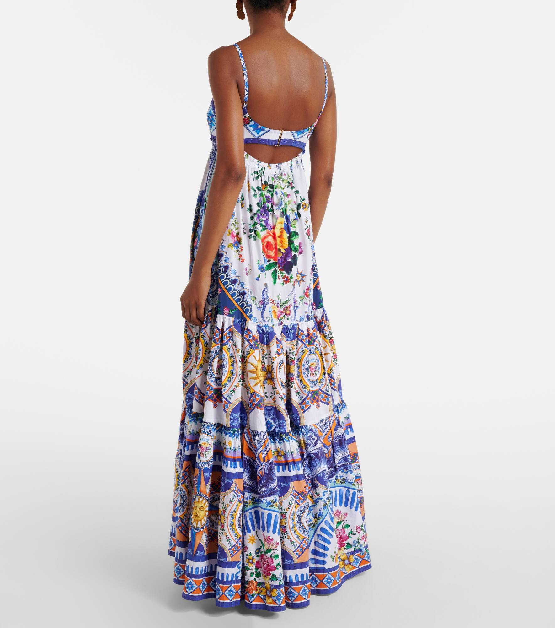 Floral cotton maxi dress - 3