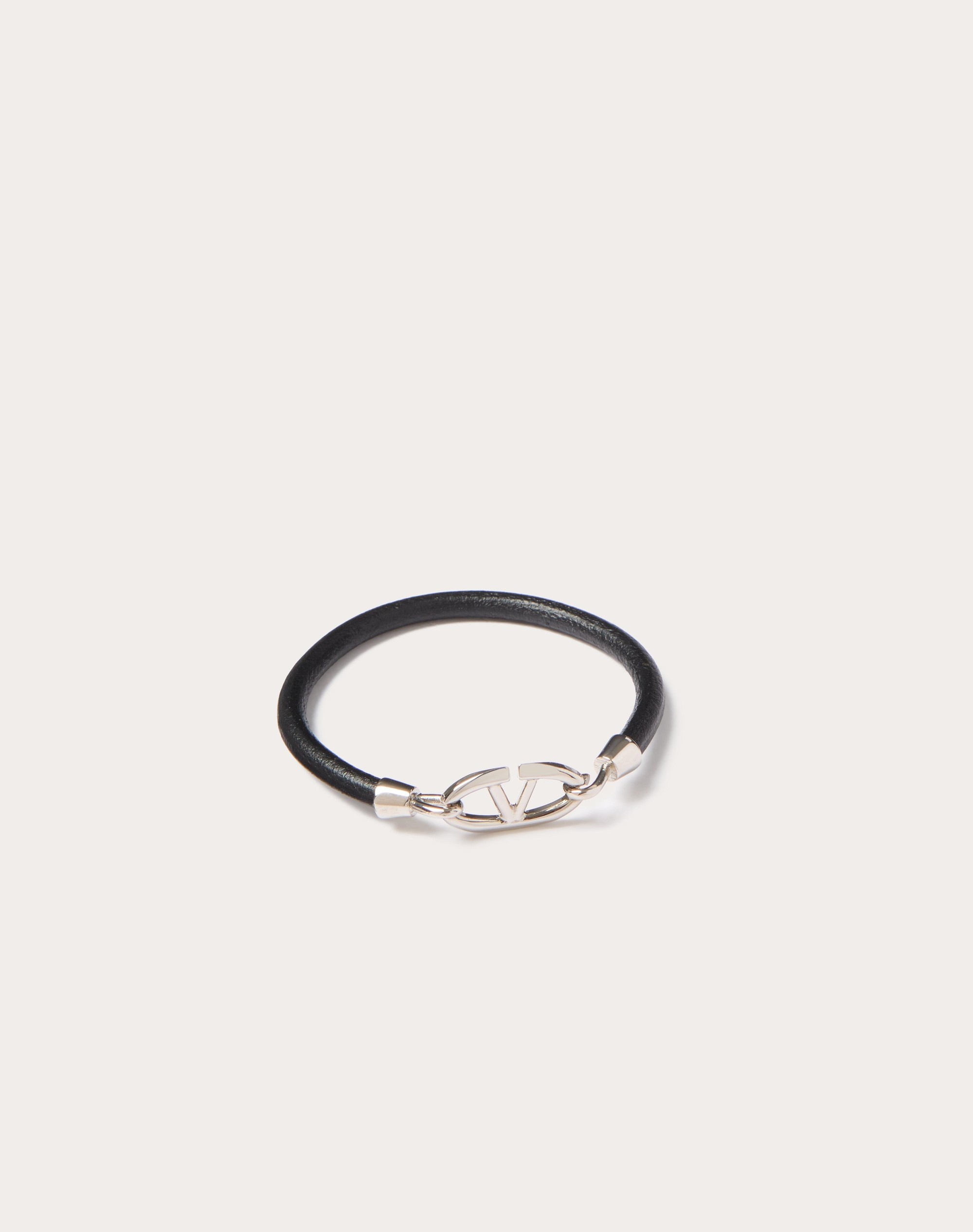 VALENTINO GARAVANI VLOGO THE BOLD EDITION BRACELET IN LEATHER AND METAL - 3