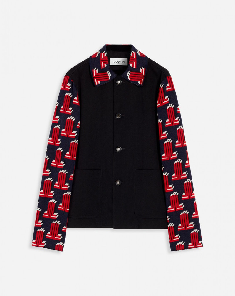 JACKET WITH KNIT SLEEVES 1