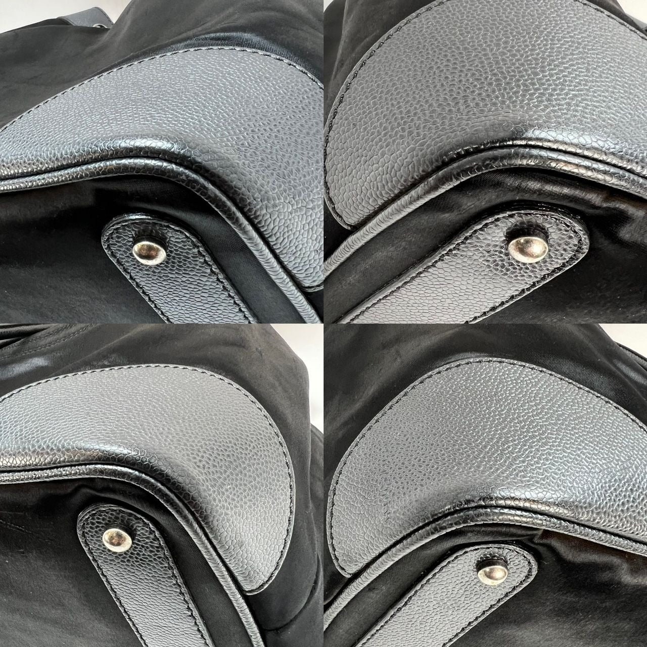 CHANEL Satin CC Large Black Bucket Shouler Bag - 6