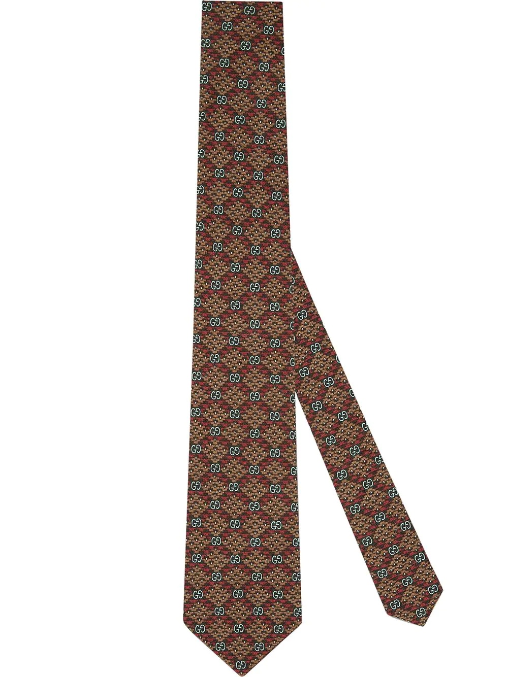 GG check-pattern organic-wool tie - 1