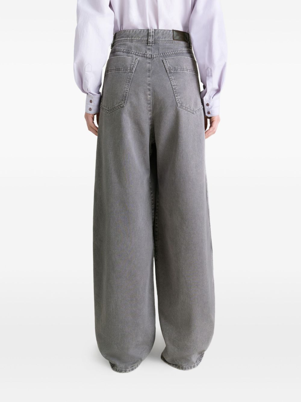 snow-wash tapered trousers - 5