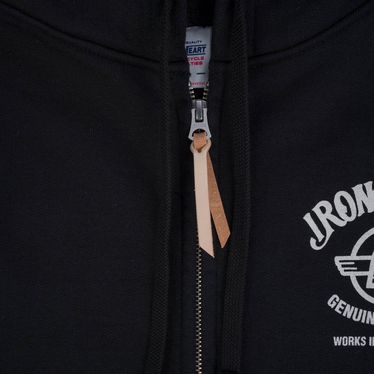 IHSW-65-BLK Printed 14oz Ultra Heavyweight Loopwheel Cotton Zippered Hoodie - Black - 9