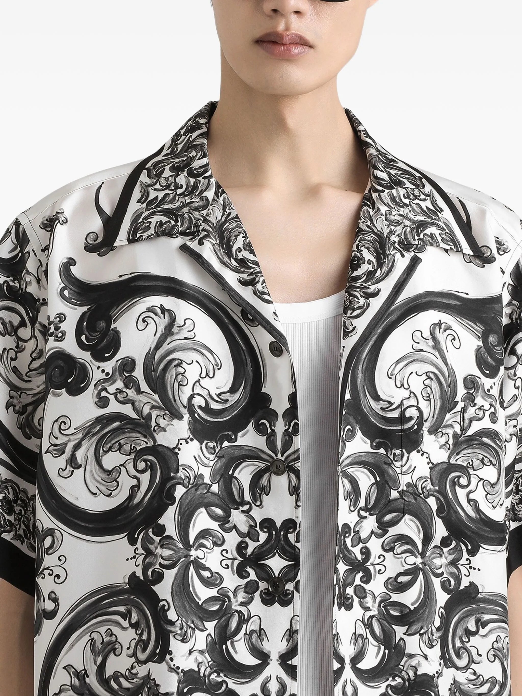 Majolica-print Silk Shirt - 4