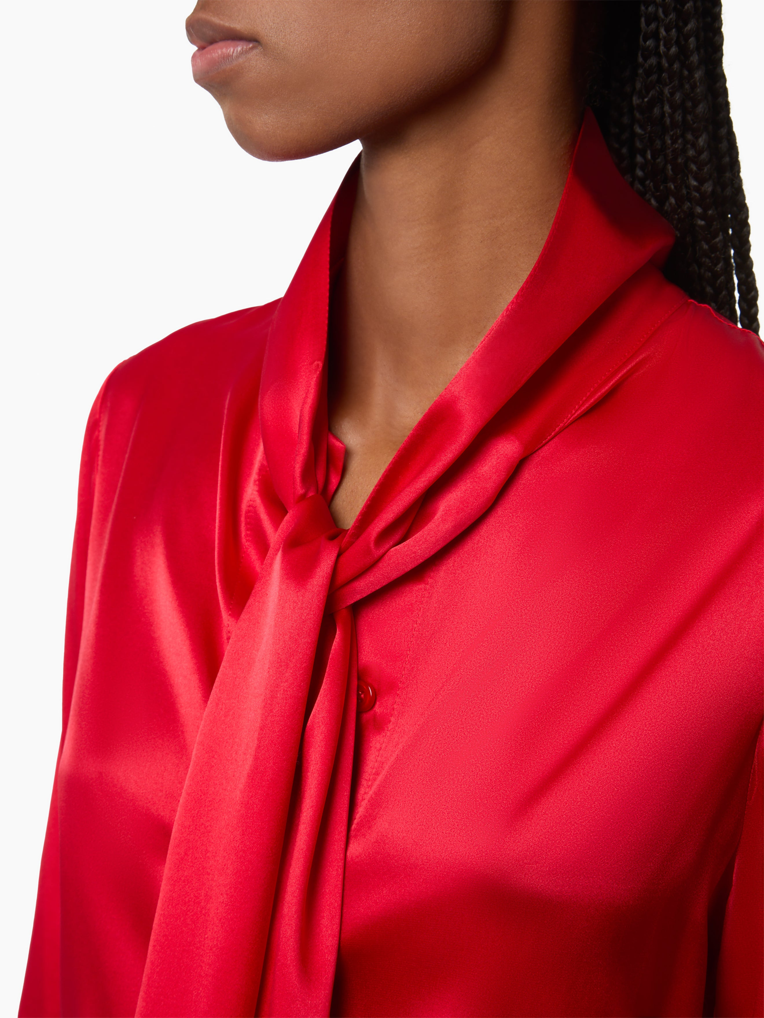 Lavalliere Satin Shirt - 3