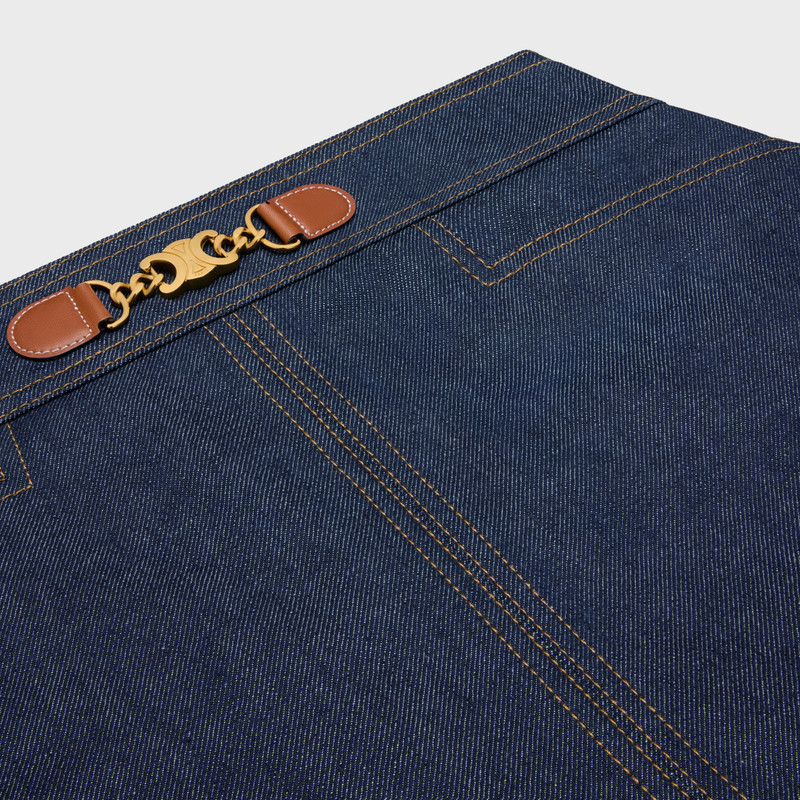 mini skirt in raw wash denim 3