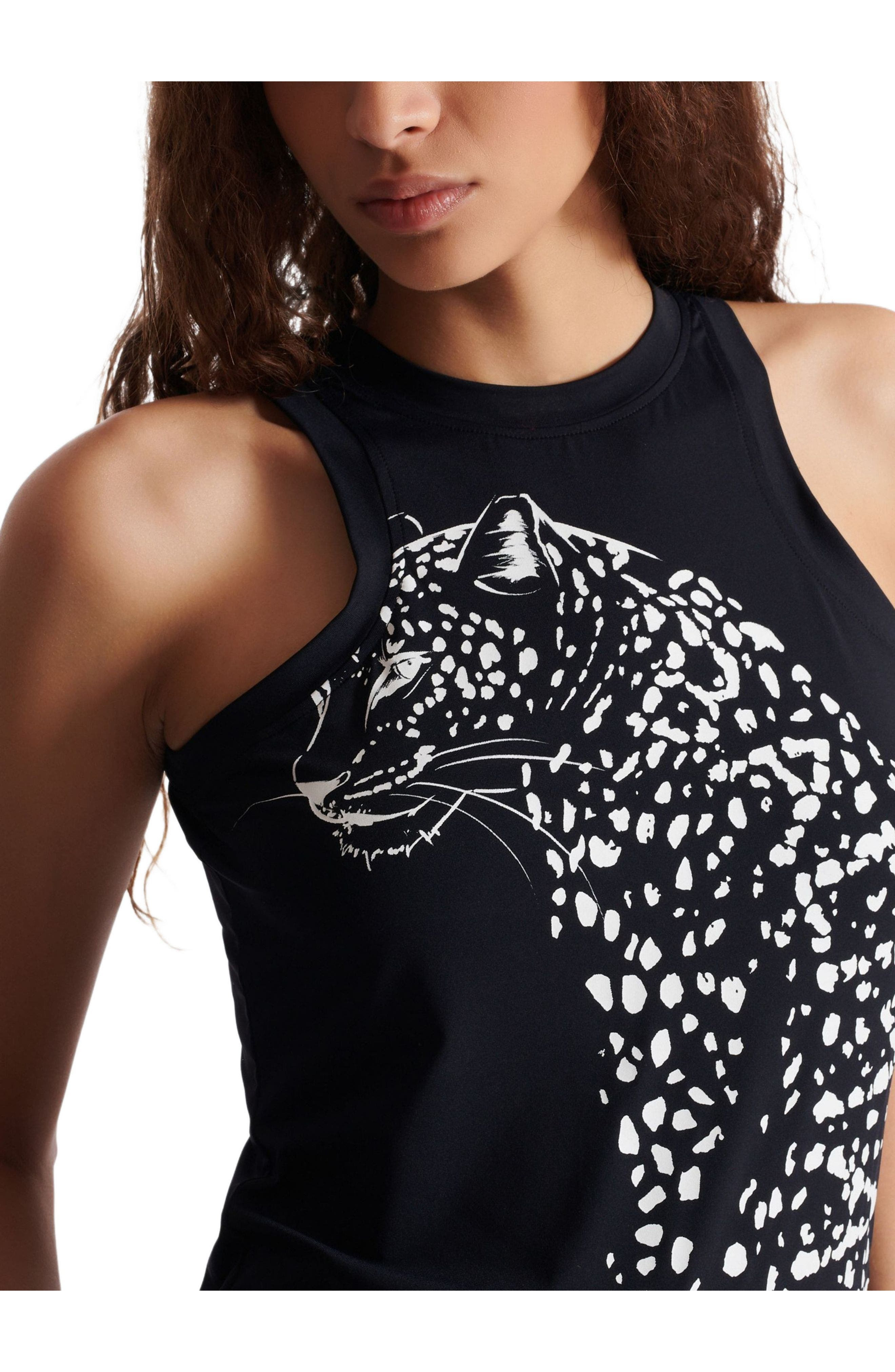 Balmain Leopard print tank top in Black at Nordstrom - 8