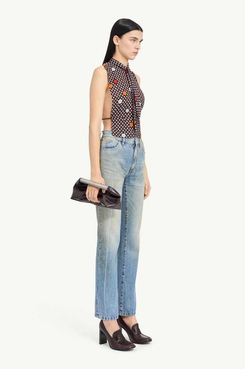 MM6 Maison Margiela Graphic Floral Sleeveless Top outlook