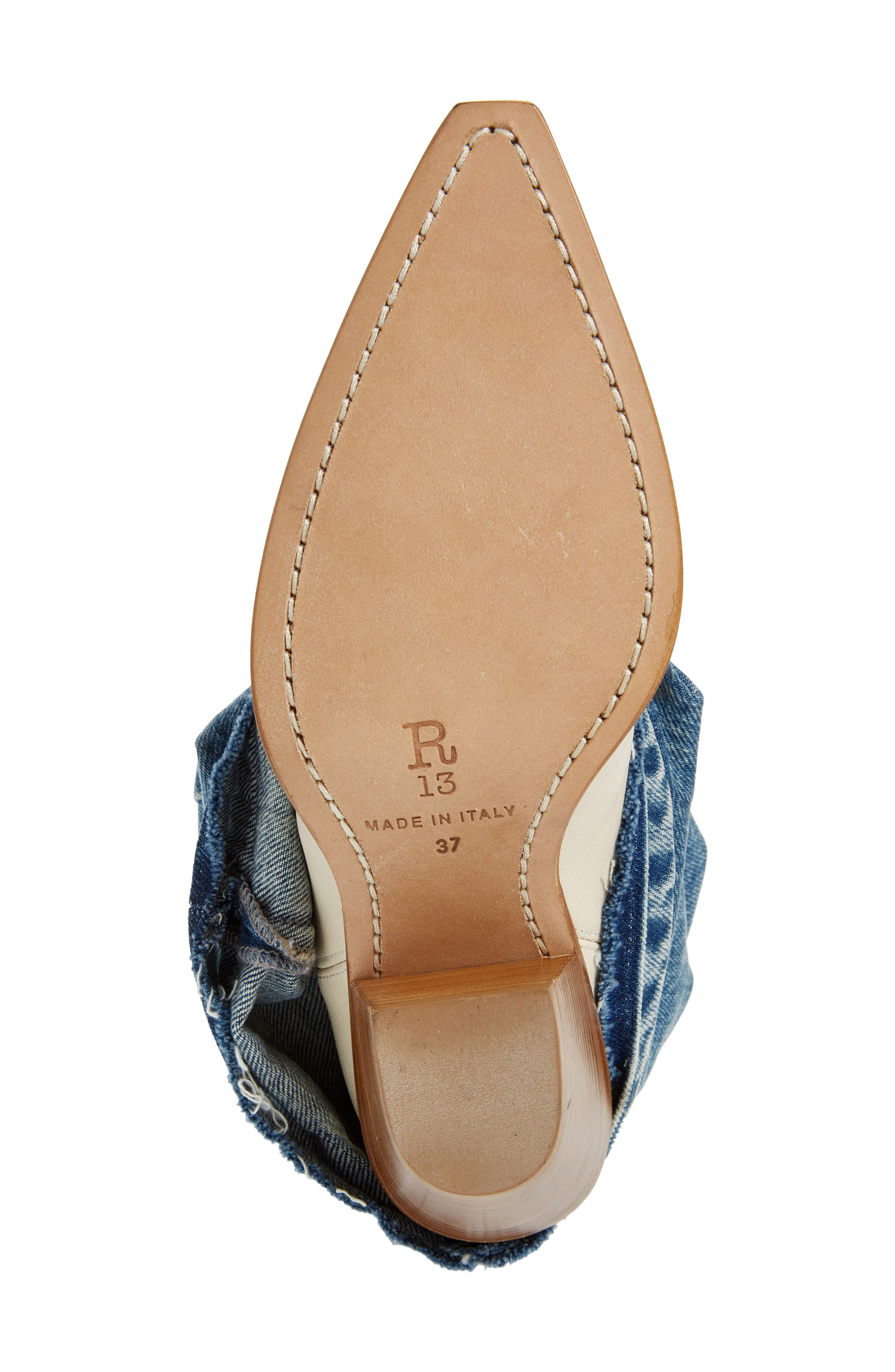 Denim Sleeve Western Boot - 6