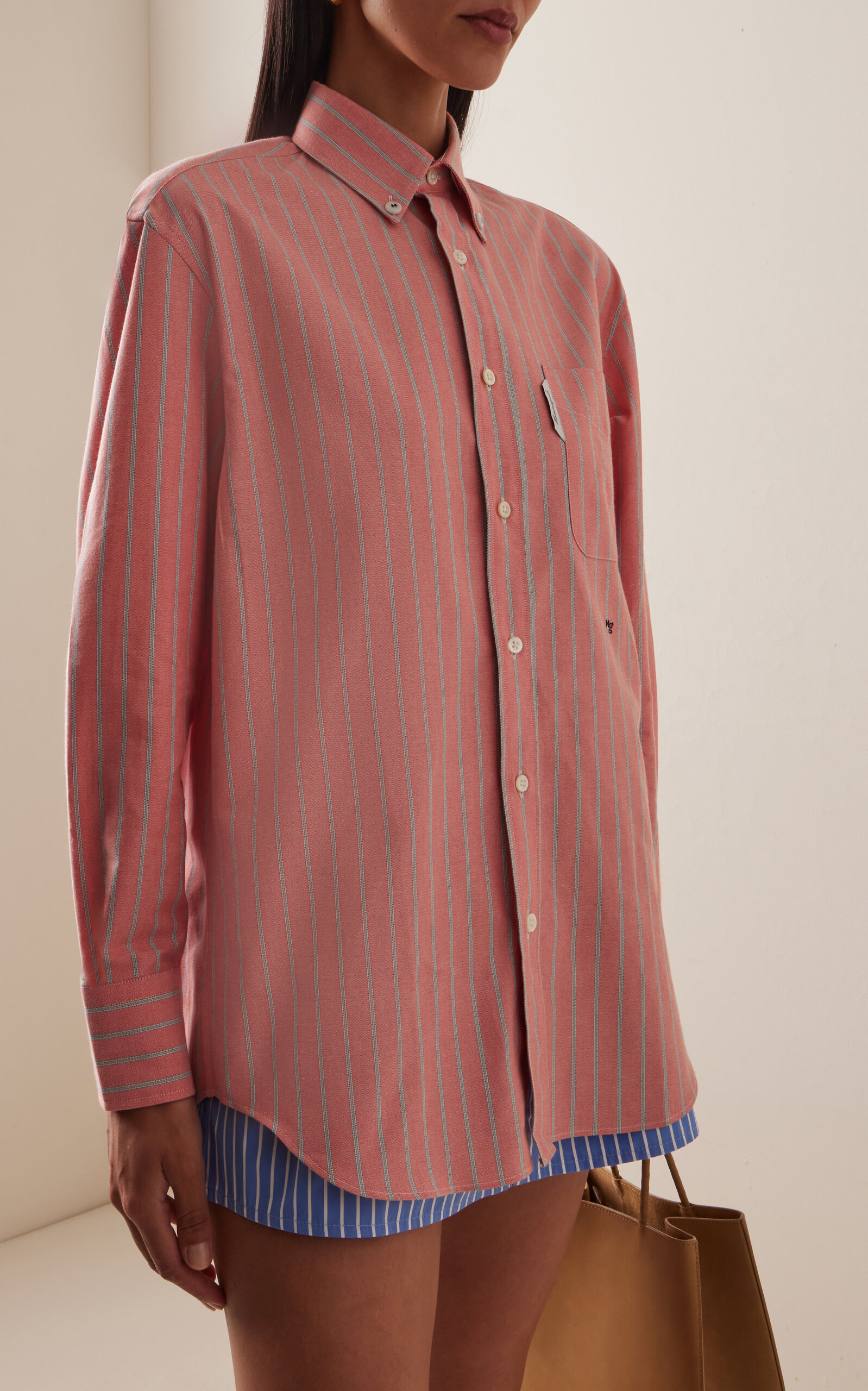 Cotton Oxford Shirt coral - 2