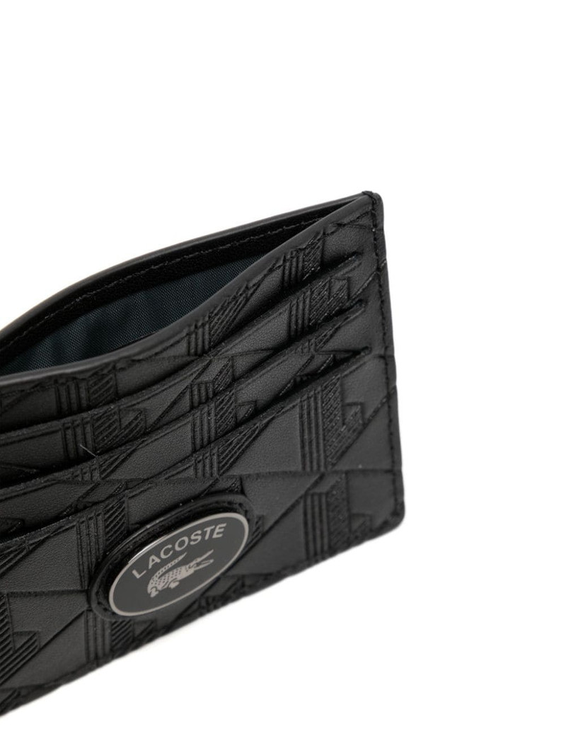 monogram-print leather card holder 3