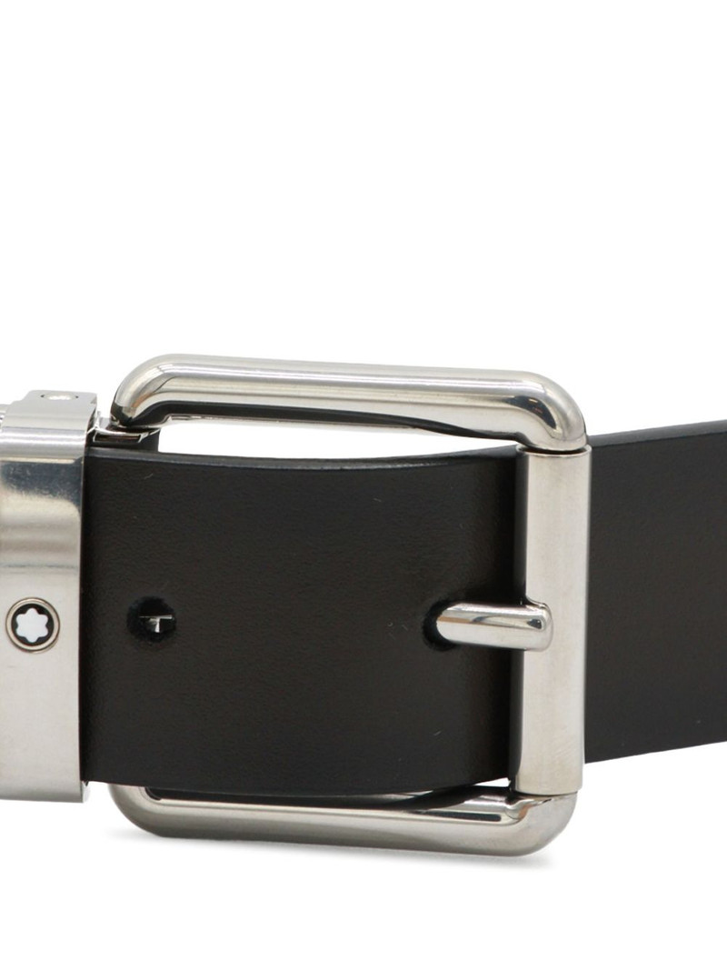 Montblanc square-buckle leather belt outlook