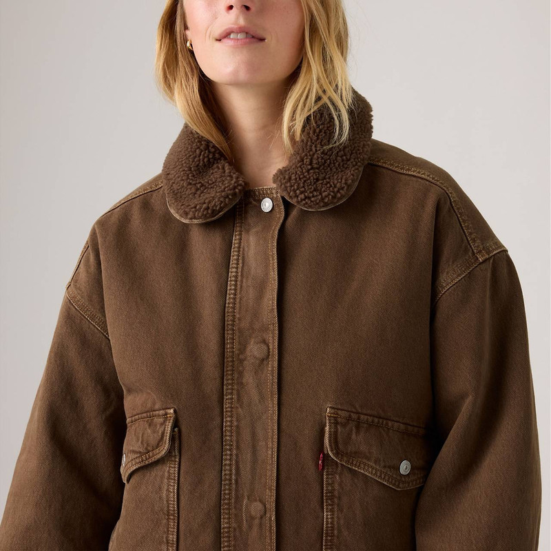 EVERYDAY BOMBER WITH FAUX SHEARLING COLLAR 5