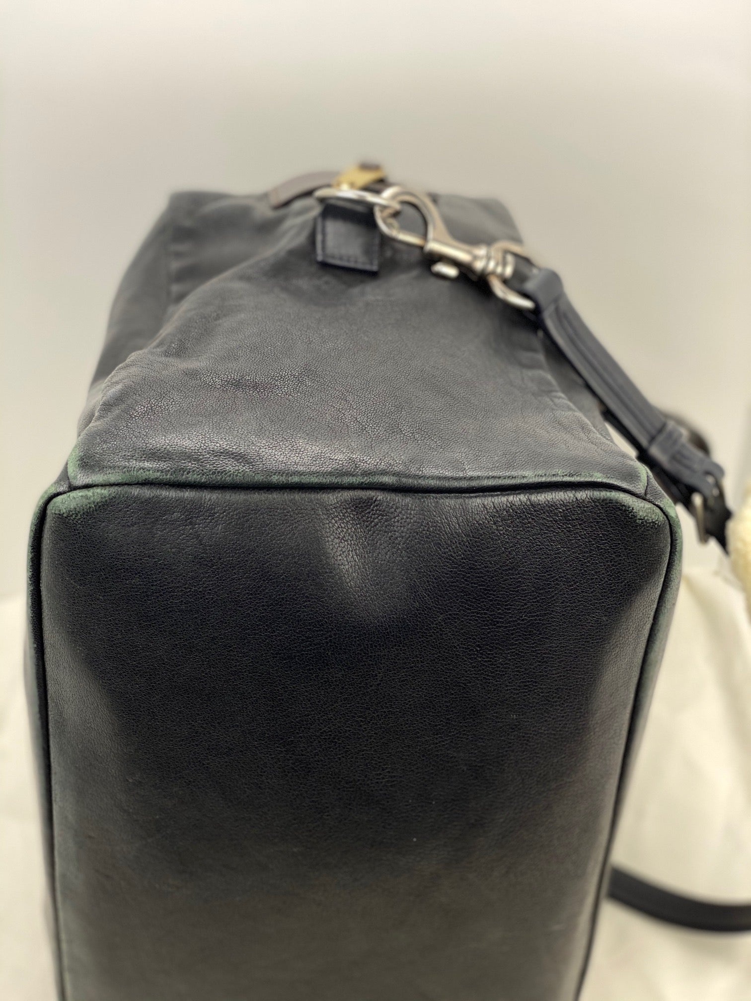 Celine Black Leather Handle Bag Vintage Briefcase messenger Bag - 9
