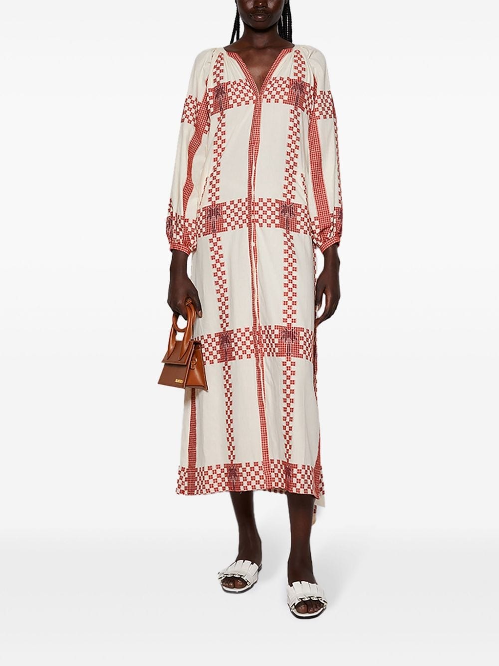 geomtric-print maxi dress - 2