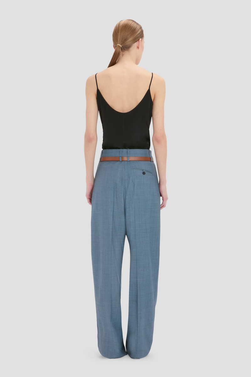 Curved Leg Trouser In Cloud Blue 4