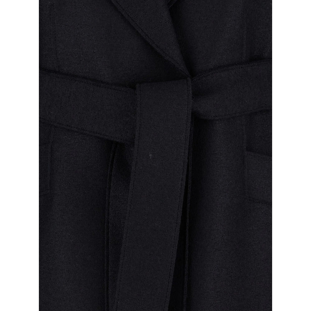 Harris Wharf London Black Coats - Trench & Raincoats Women - 3