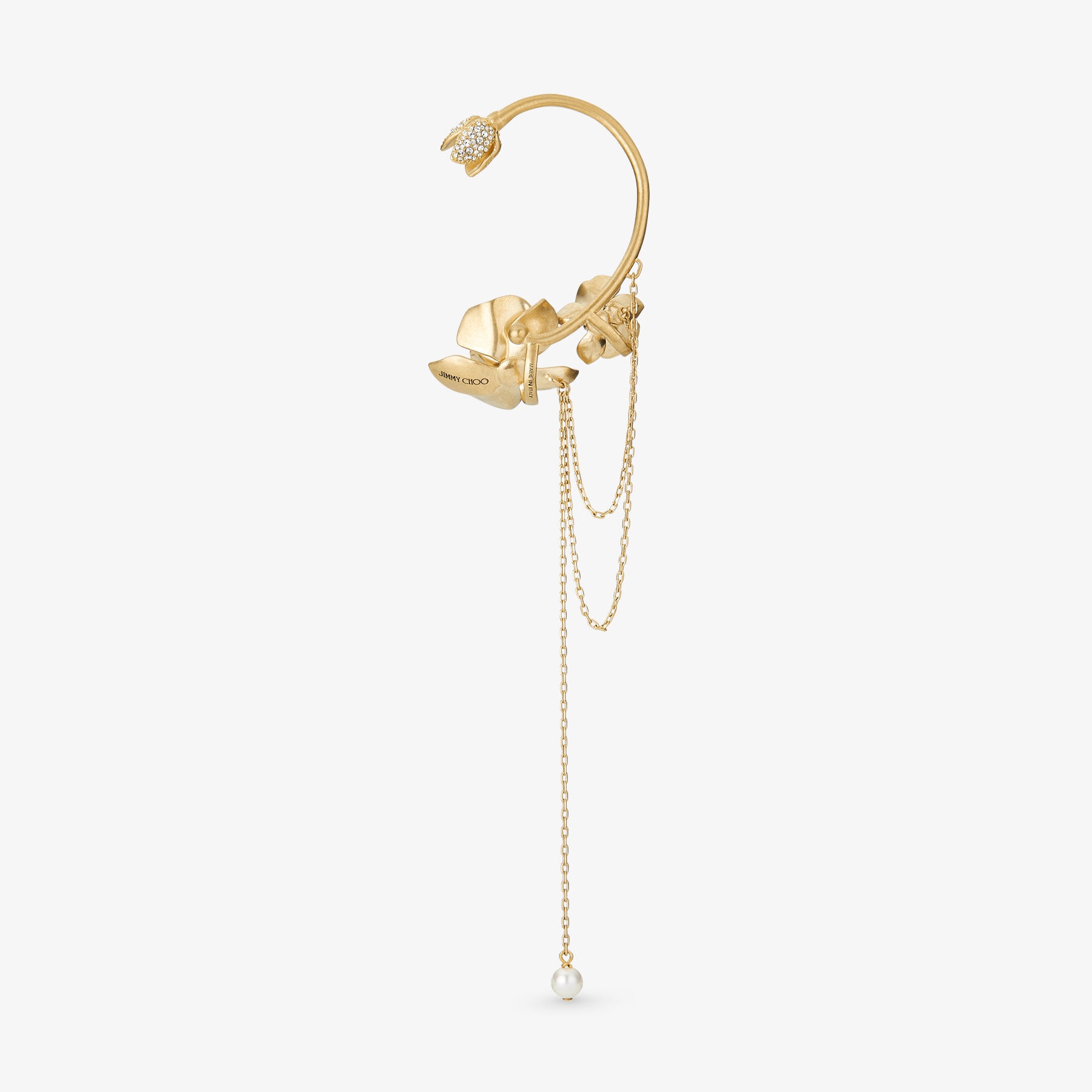 Right Petal Earcuff
Gold-Finish Right Earcuff with Pearl and Crystal embellishment - 4