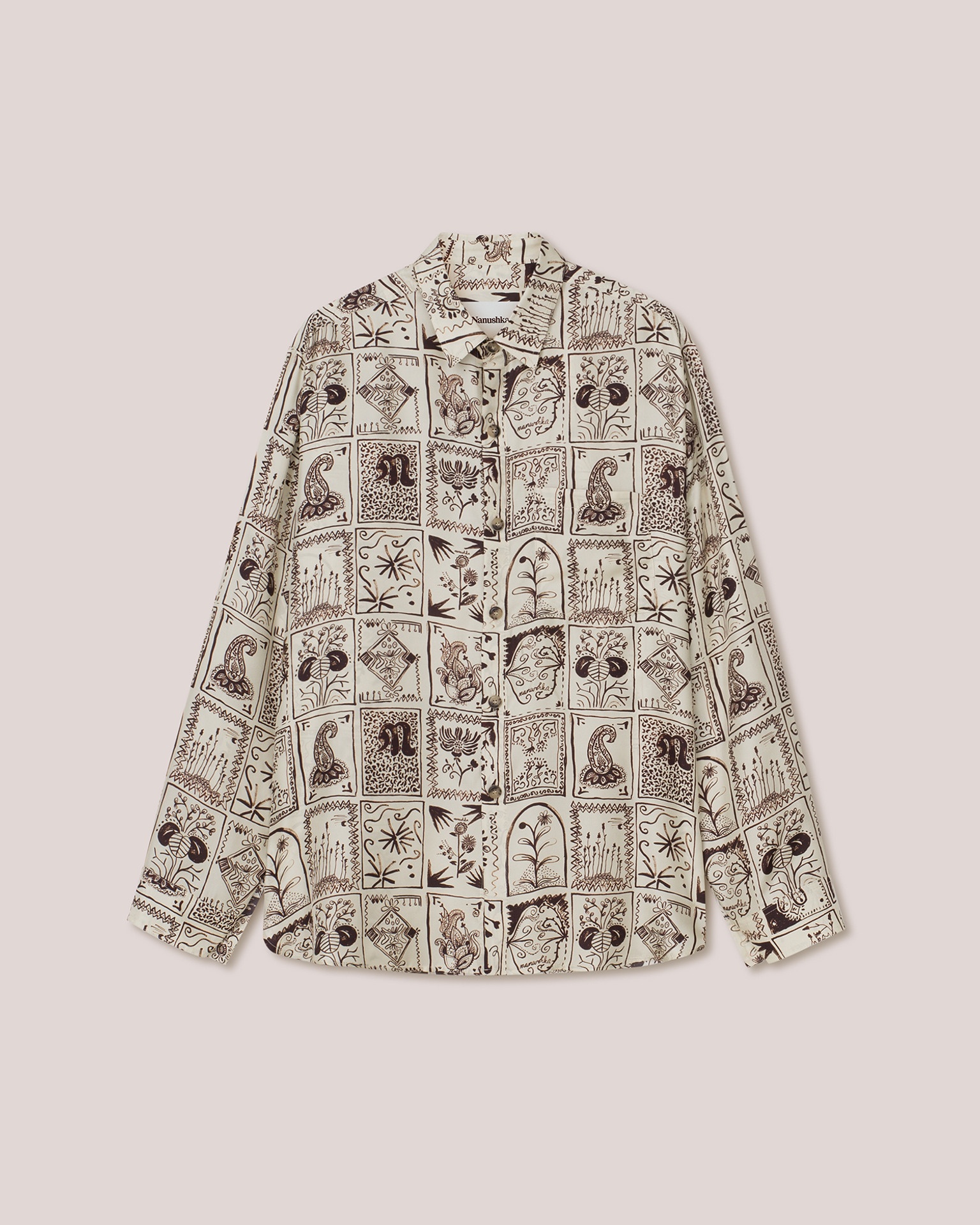 JARI - Laser cut shirt - Creme - 1