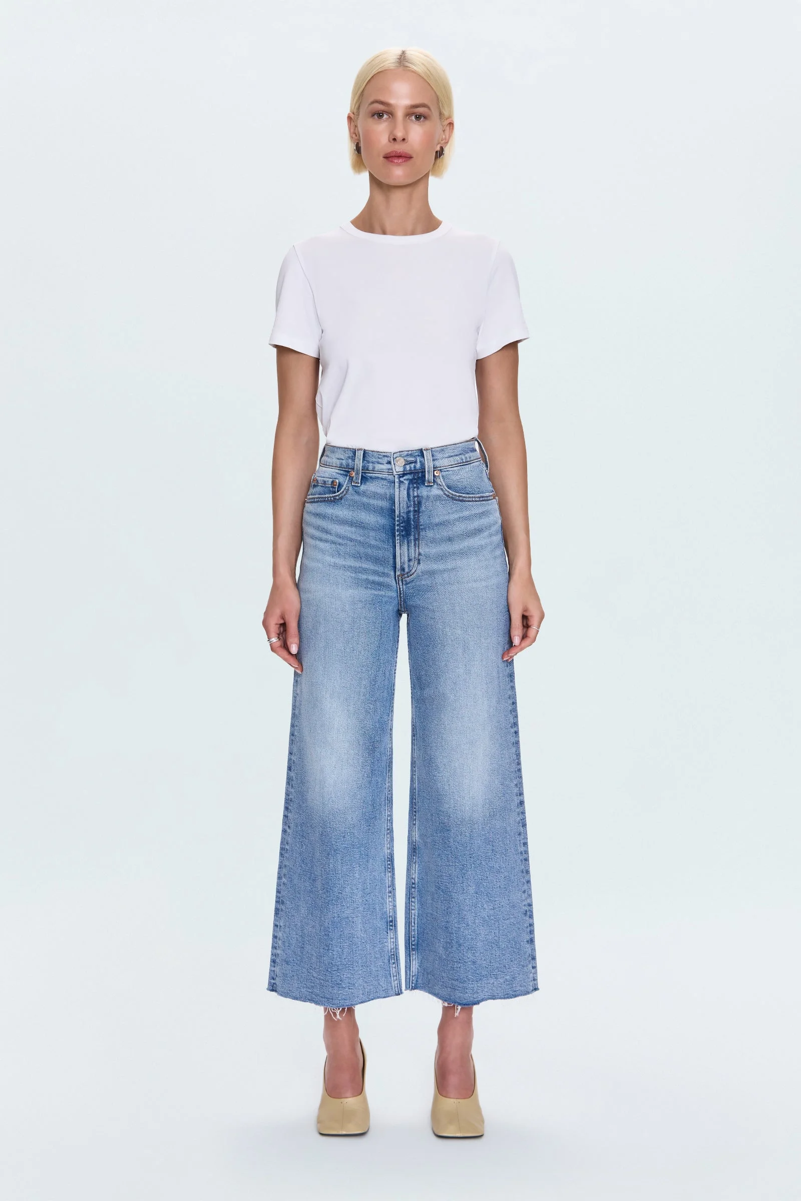 LANA CROP HIGH RISE ULTRA WIDE JEAN - BISTRO - 1