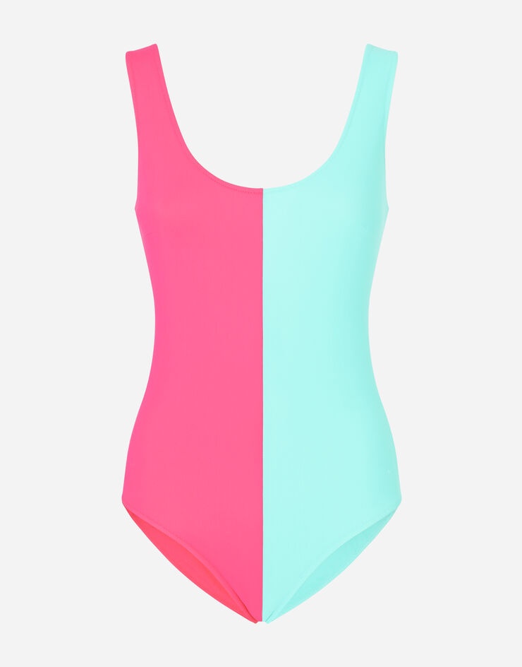 Racer-style one-piece swimsuit - 1