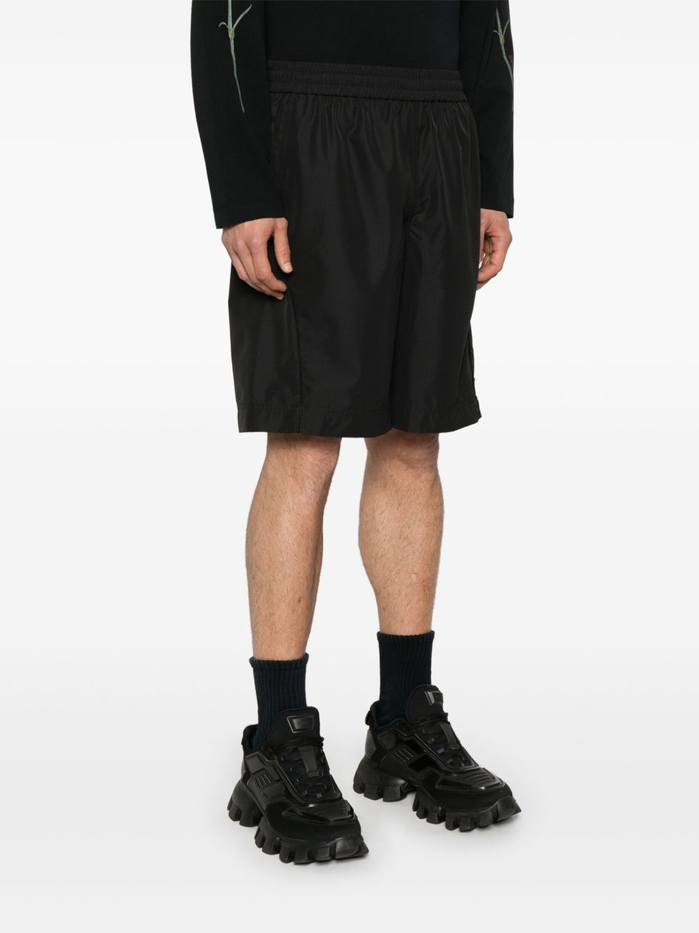 elasticated-waistband shorts - 3