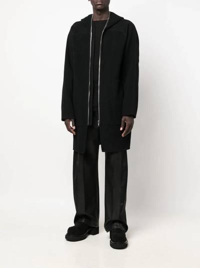 Rick Owens Sealed cashmere trench coat outlook