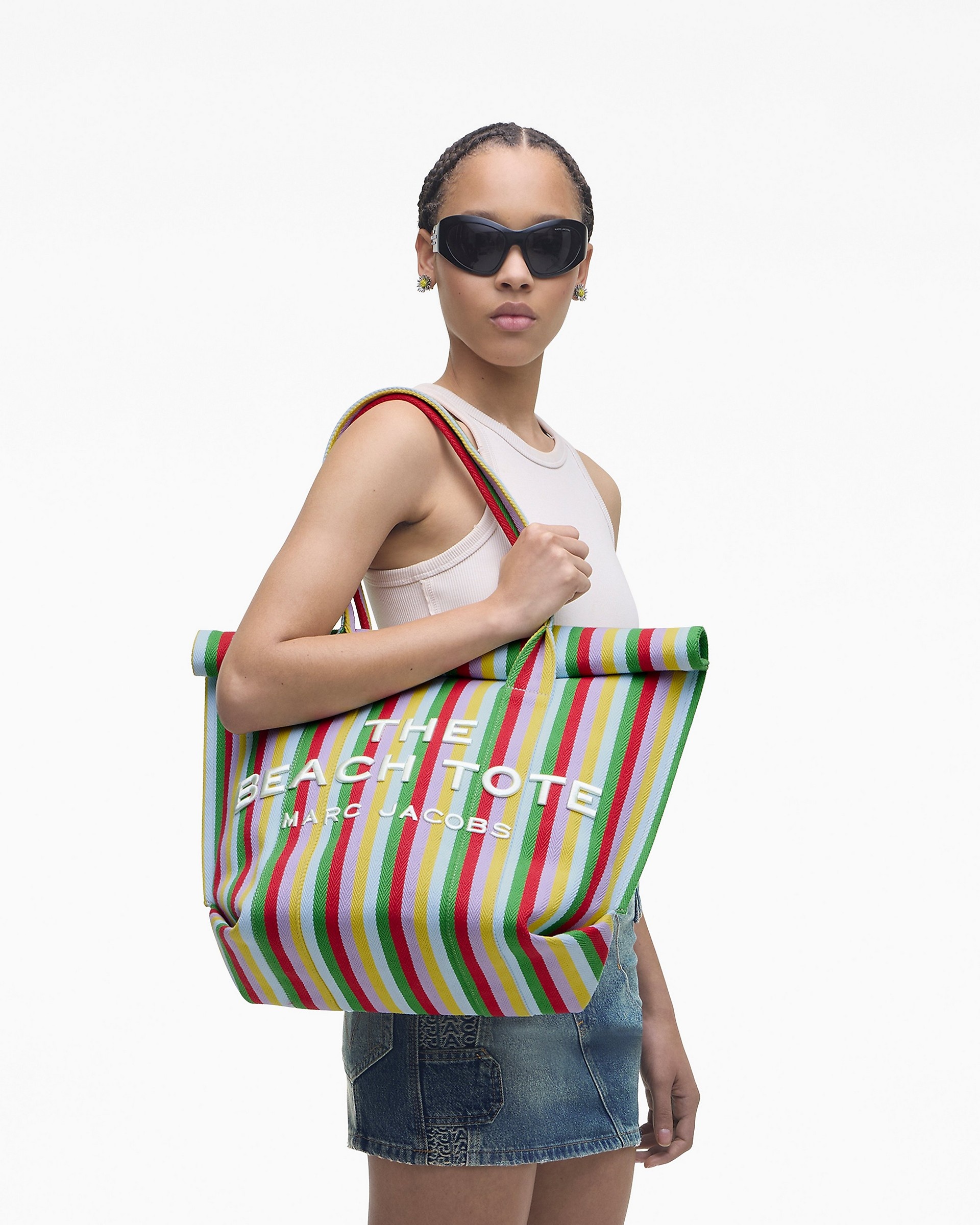 THE STRIPED JACQUARD BEACH TOTE BAG - 3