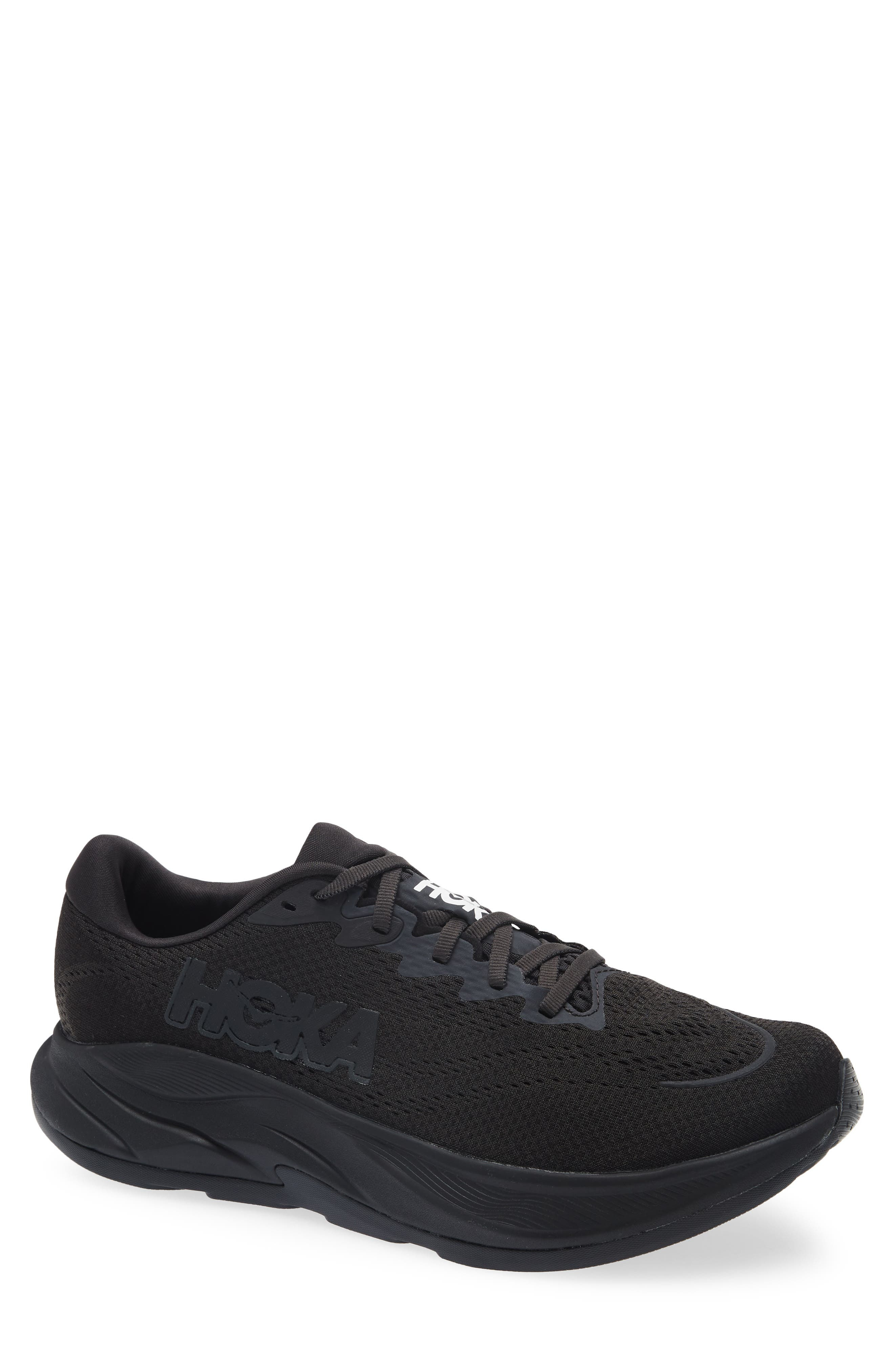 HOKA Rincon 4 Running Shoe in Black /Black at Nordstrom - 1