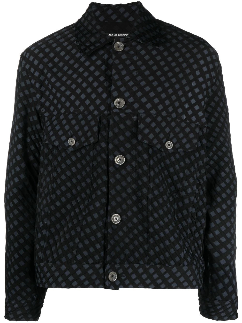 check-pattern shirt jacket - 1