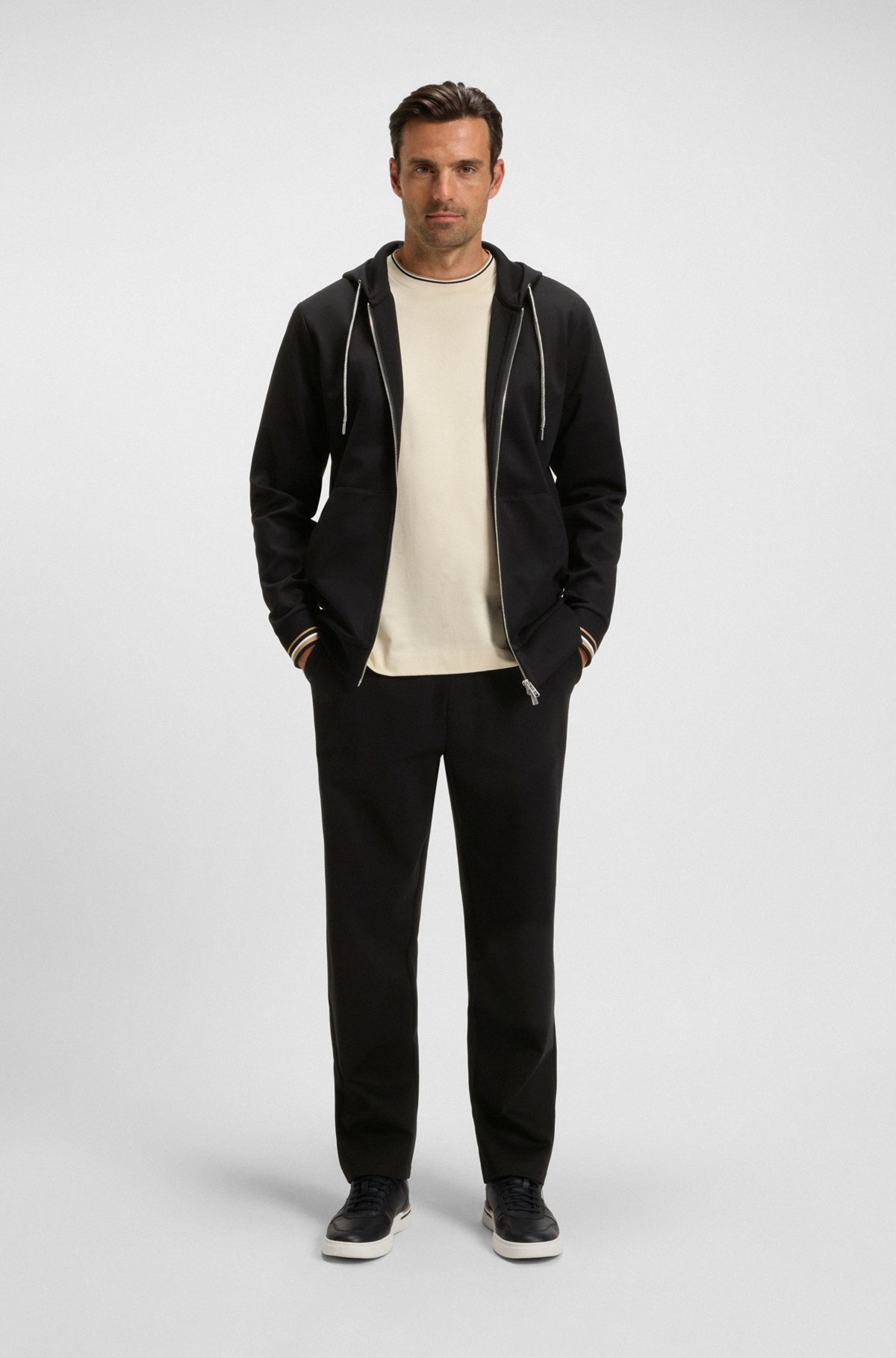 TRACKSUIT BOTTOMS WITH PATTERNED DRAWCORD - 4