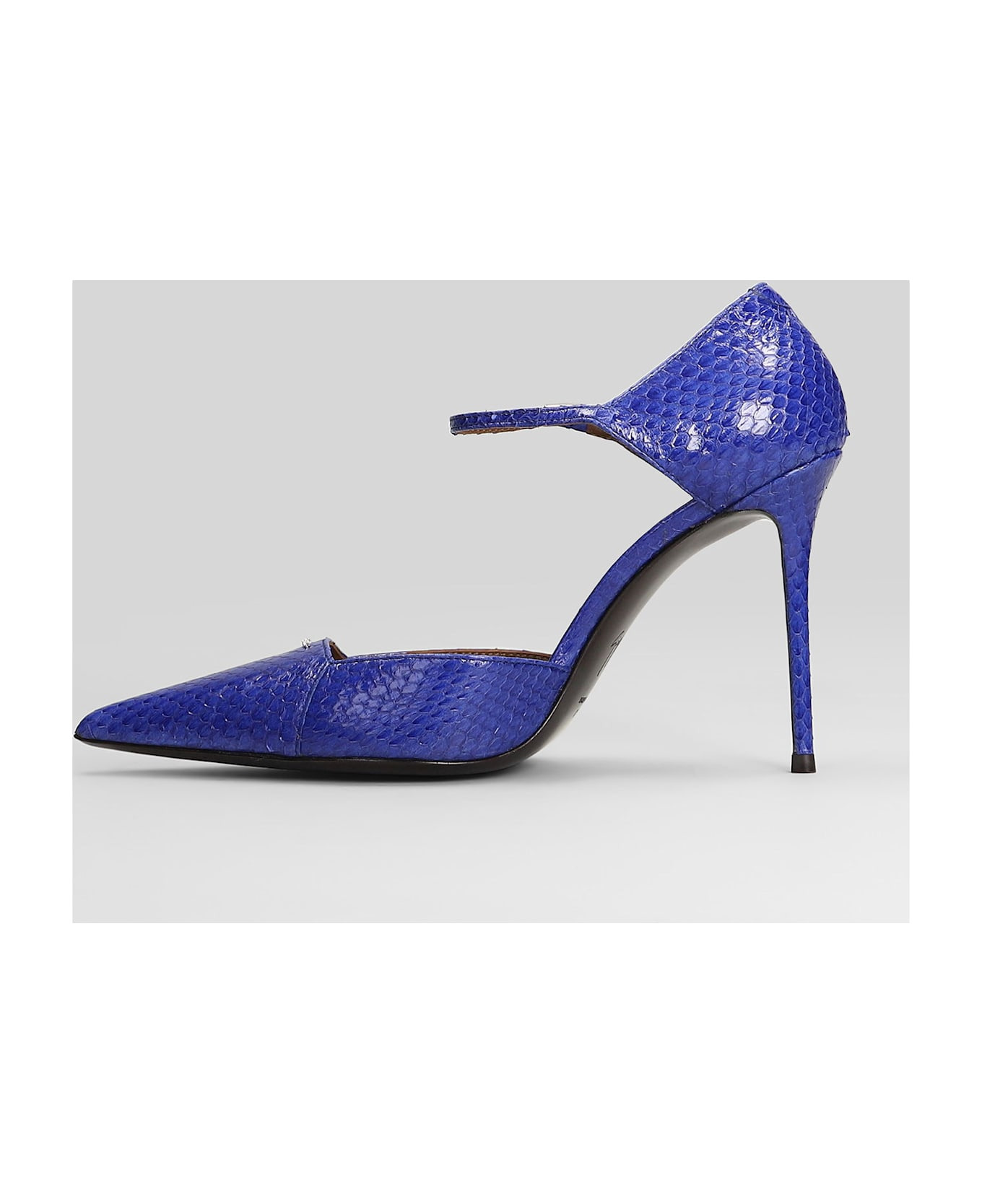 Raquel D Orsay 105 Pumps In Blue Leather - 3