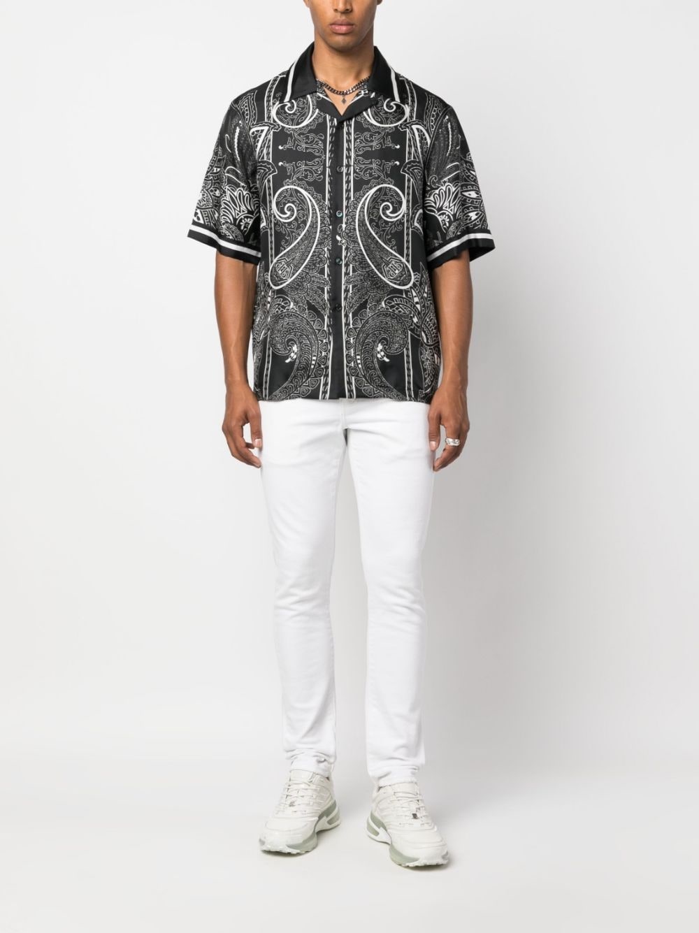 paisley-print short-sleeve shirt - 2