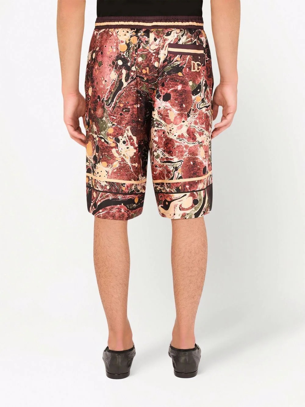 graphic-print track shorts - 4